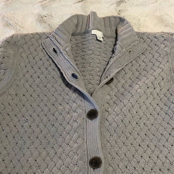 𝅺J. Jill chenille basket weave oversized sweater cardigan size XS - Picture 2 of 11